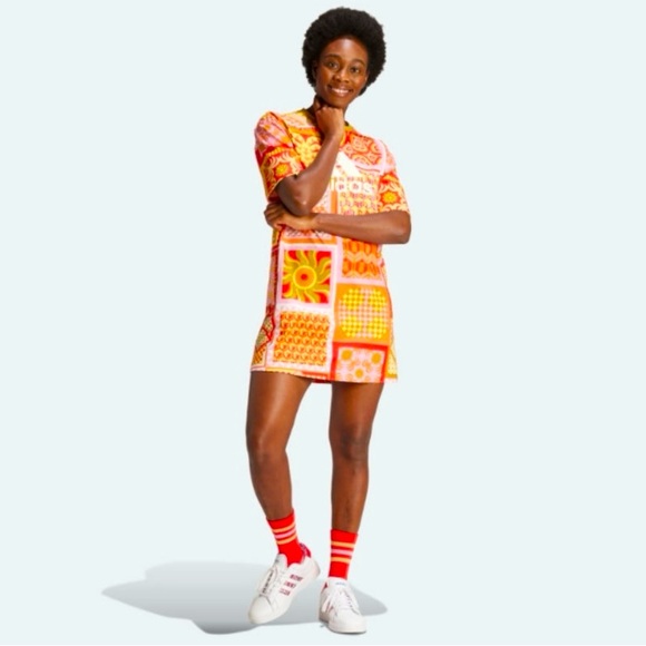 NEW FARM Rio Slim T-Shirt Dress Adidas Collab Mini Dress - Picture 1 of 2
